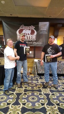 In 2nd place Joel Kacynski and Dale Peplinski with 9 coyotes $1,464.00
