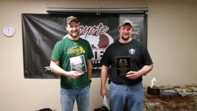 2nd place Joel Kacynski and Dale Peplinski with 11 coyotes paid $1,812.50 (:53)