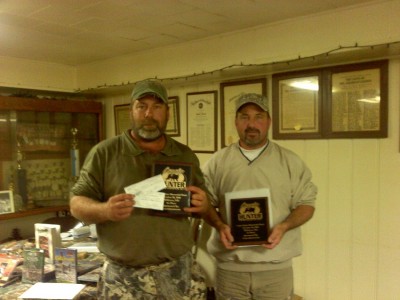 First Place with 15 coyotes Dave and Tom Guttormson