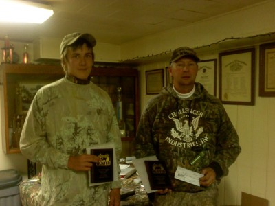 Second Place with 11 coyotes Marty Oyloe and Mitch Kvernam